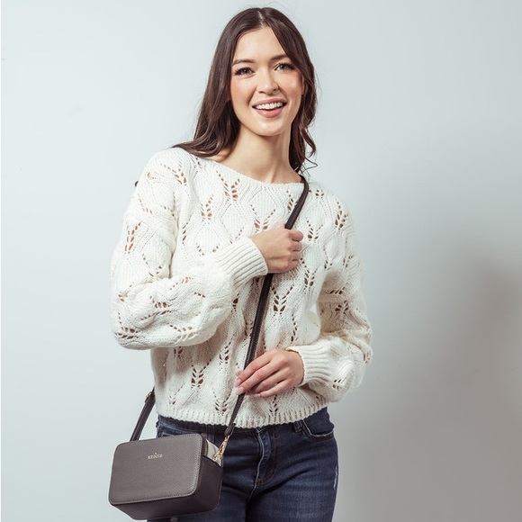 MODERNIST VEGAN LEATHER CROSSBODY - Picture 1 of 8